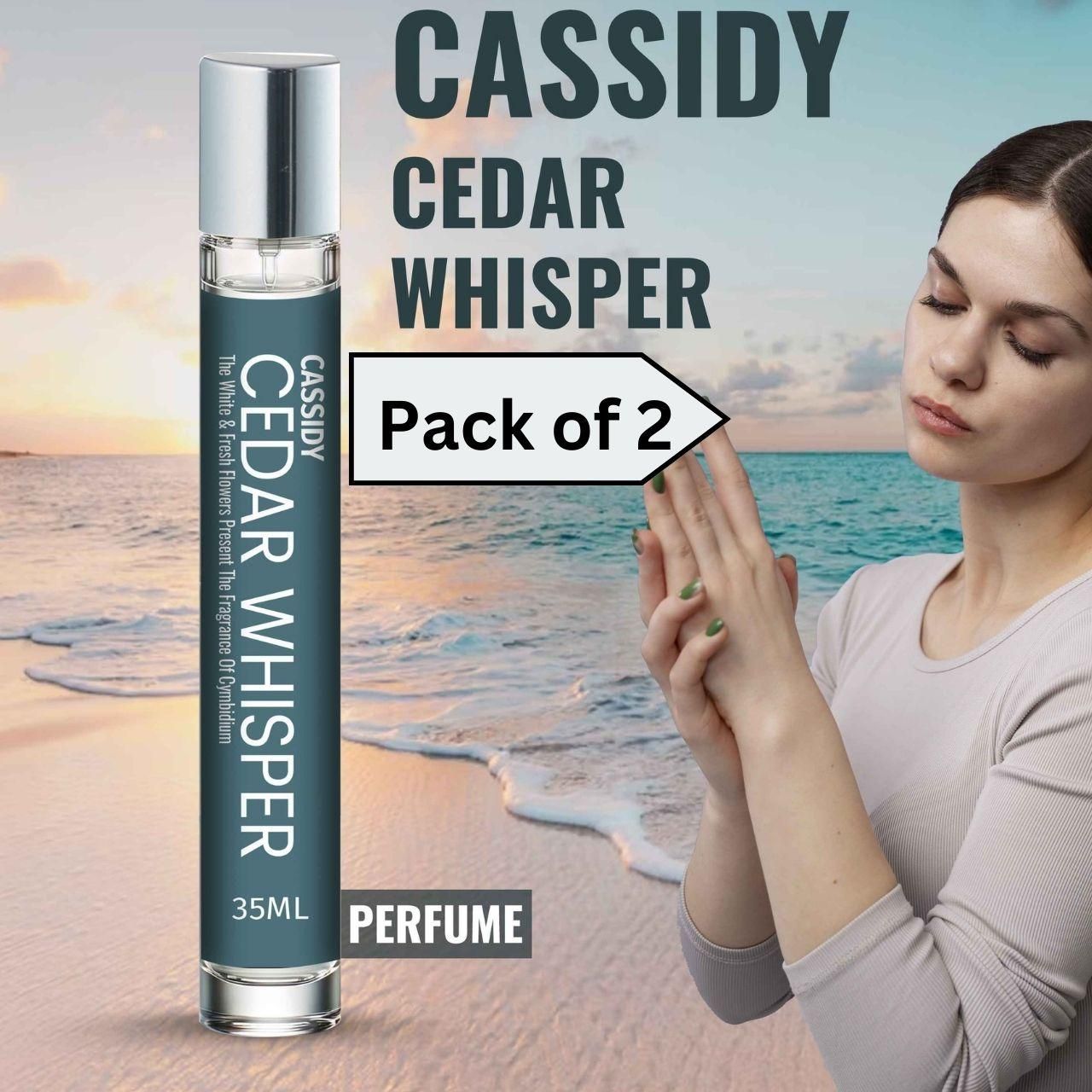 CASSIDY Cedar Whisper Perfume, 35ml.( Pack of 2)