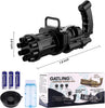 Bubble Gun- 8 Hole Automatic Gatling Bubble Gun Blower Maker, with 3 Batteries and Bubble Water(Assorted Color)