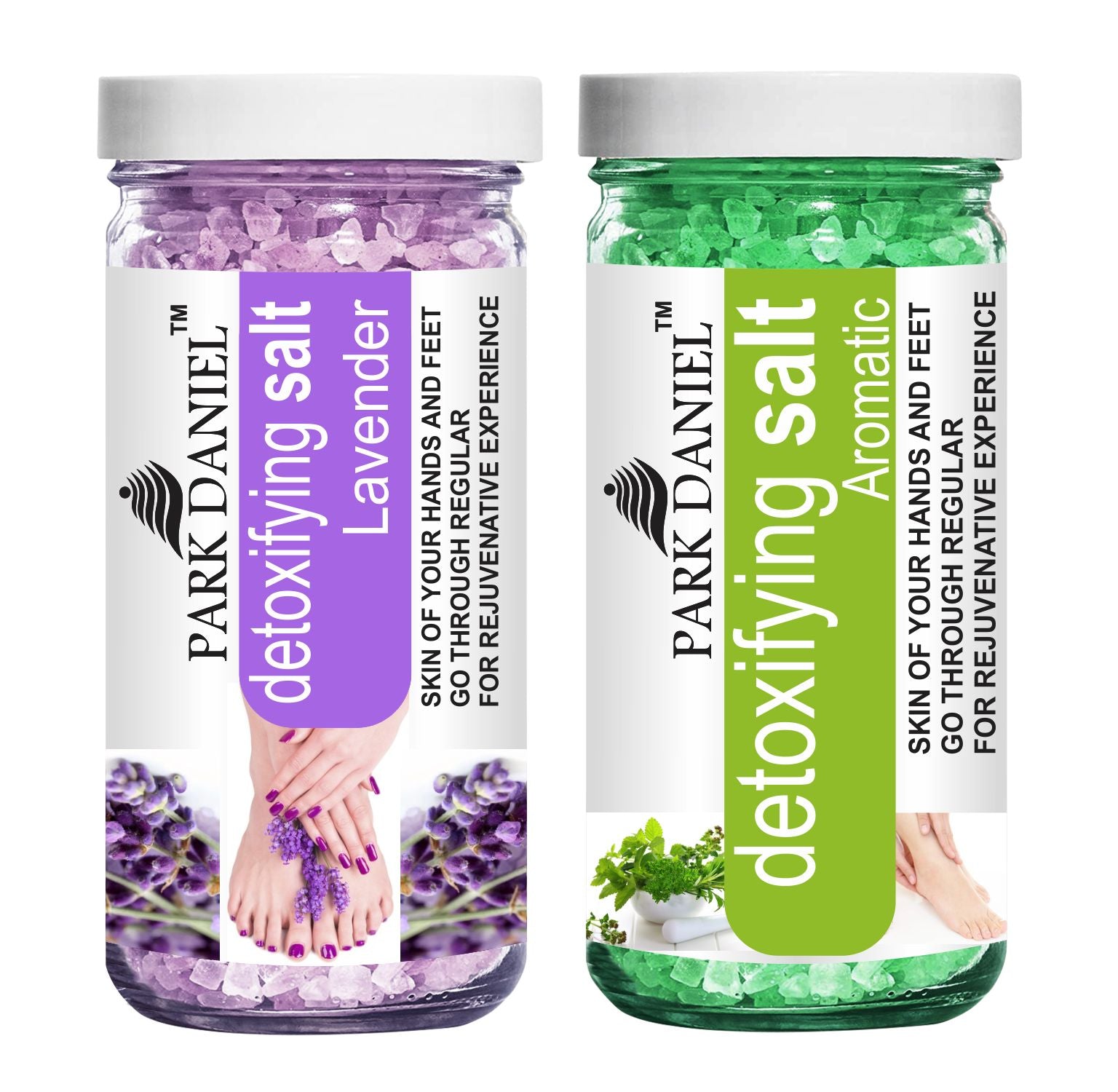 Park Daniel Premium Lavender & Aromatic Bath Salt- For Radiant Skin & Relaxation- Pedicure & Manicure Salt Combo Pack Of 2 Jars of 200 gms(400 gms)