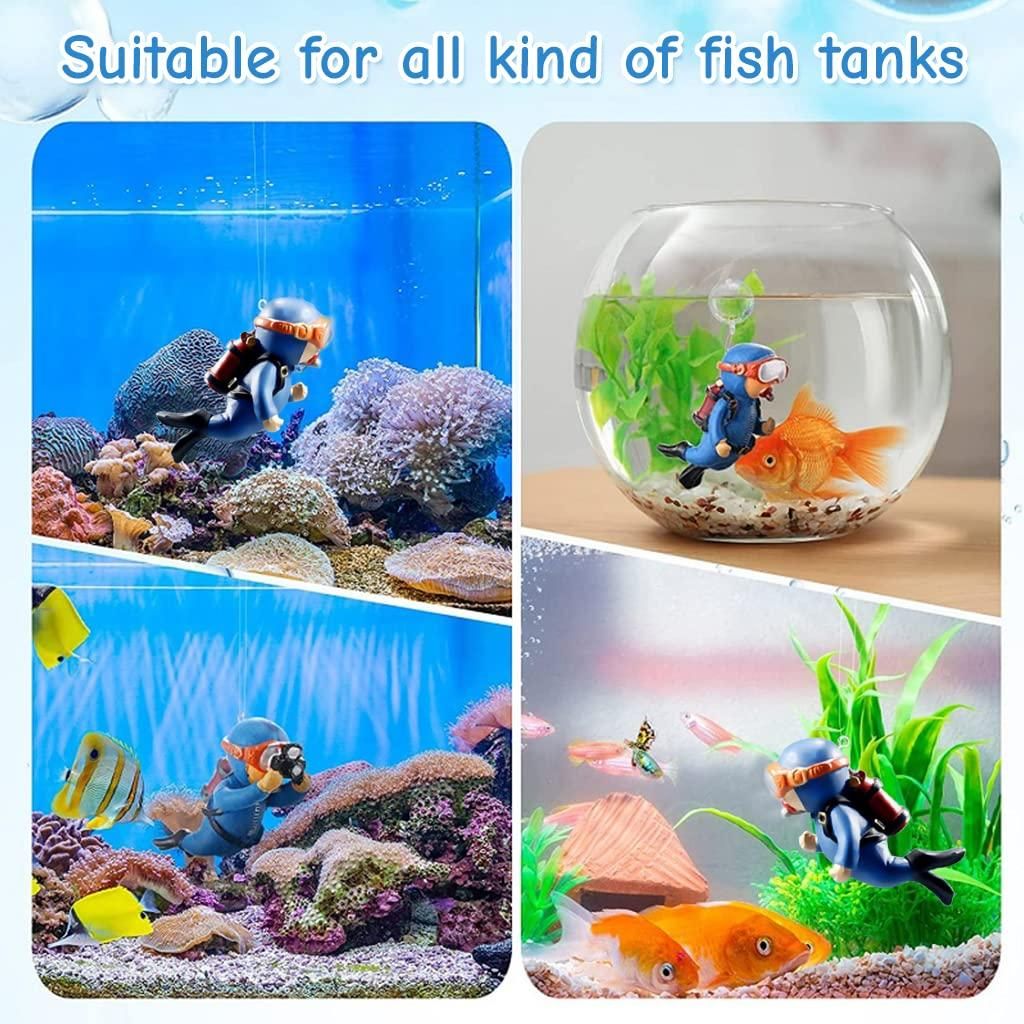 2pc Aquarium Diver Cartoon