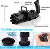 Bubble Gun- 8 Hole Automatic Gatling Bubble Gun Blower Maker, with 3 Batteries and Bubble Water(Assorted Color)