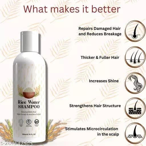 Rice Water Hair Shampoo, Paraben and Sulphate Free (Pack of 2)