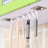 Metal wall-mounted Rail for Kitchen, Bathroom, and Wardrobe (6 Hook)