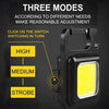 Mini LED COB Flashlight Keychain Light 500 Lumen Rechargeable Flashlights 4 Light Modes Portable Pocket